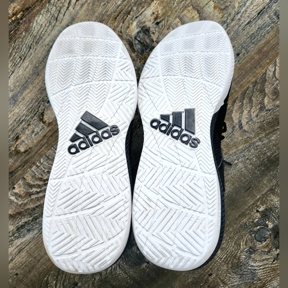Adidas Dual Threat Black White Basketball Sneakers Men's Size 11.5 - Picture 10 of 10